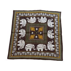 New Traditional Bandana With Elephants Design Pocket Square Cover Up